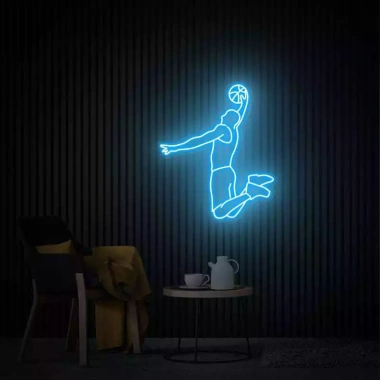 Đèn LED Neon Hình Bóng Rổ Treo Tường - Nhiều mẫu, Kèm nguồn & miếng dán, Giá 90.000₫