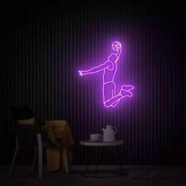 Đèn LED Neon Hình Bóng Rổ Treo Tường - Nhiều mẫu, Kèm nguồn & miếng dán, Giá 90.000₫