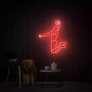 Đèn LED Neon Hình Bóng Rổ Treo Tường - Nhiều mẫu, Kèm nguồn & miếng dán, Giá 90.000₫