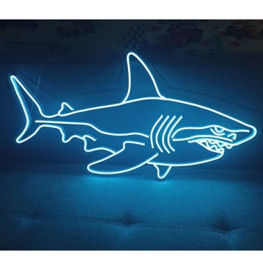 Đèn LED Neon Hình Cá Mập Treo Tường - Nhiều Mẫu, Kèm Nguồn & Miếng Dán, Giá 100k