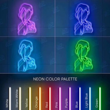 Đèn LED Neon Hình Cô Gái Treo Tường - Nhiều Mẫu, Kèm Nguồn & Miếng Dán, Giá 80k