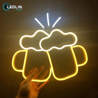 Đèn LED Neon Hình Cốc Bia 30x25cm - Trang trí quán bar, quán nhậu, giá 250.000₫ 2