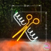 Đèn LED Neon Hình Lược & Kéo 30x30cm Trang Trí Cửa Hàng Cắt Tóc, Giá Ưu Đãi 60k