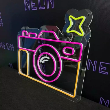 Đèn LED Neon Hình Máy Ảnh Treo Tường Nhiều Mẫu - Kèm Nguồn và Miếng Dán, Giá 90k