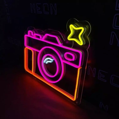 Đèn LED Neon Hình Máy Ảnh Treo Tường Nhiều Mẫu - Kèm Nguồn và Miếng Dán, Giá 90k
