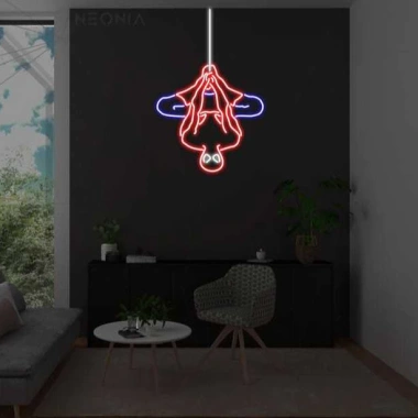 Đèn LED Neon Hình Người Nhện Treo Tường - Nhiều Mẫu, Kèm Nguồn và Miếng Dán, Giá 85.000₫