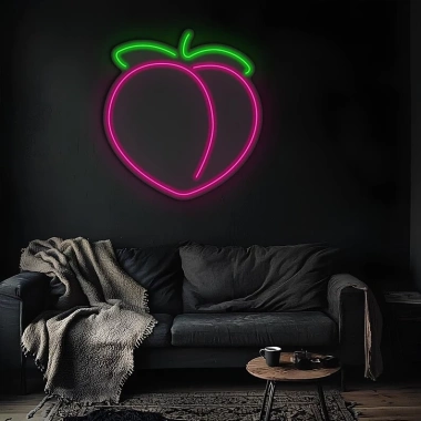 Đèn LED Neon Hình Quả Đào Treo Tường, Kèm Nguồn & Miếng Dán, Giá 229.000₫