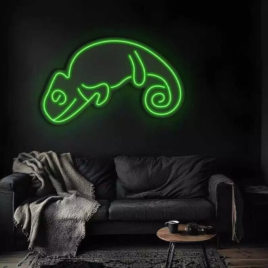 Đèn LED Neon Hình Tắc Kè Treo Tường - Kèm Nguồn & Miếng Dán, Giá 70.000₫