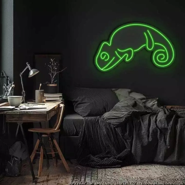 Đèn LED Neon Hình Tắc Kè Treo Tường - Kèm Nguồn & Miếng Dán, Giá 70.000₫