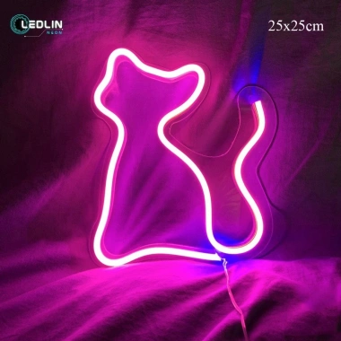 Đèn LED Neon Ledlin hình mèo đa dạng, trang trí nhà, đèn ngủ giá 50.000 8