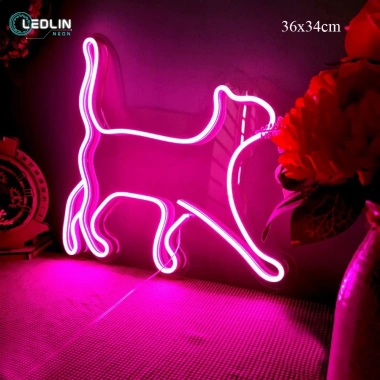 Đèn LED Neon Ledlin hình mèo đa dạng, trang trí nhà, đèn ngủ giá 50.000 9