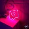 Đèn LED Neon Nút Tim 25x25cm Màu Hồng Trang Trí Phòng Ngủ Giá Ưu Đãi 65k 2
