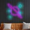 Đèn LED Neon Sao Thổ Treo Tường Đa Mẫu Kèm Nguồn và Miếng Dán Giá 300k 3