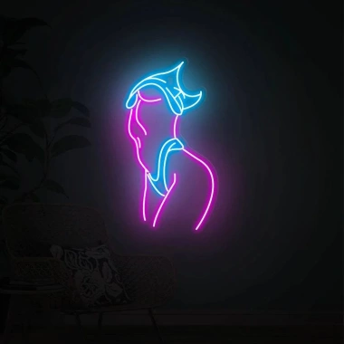 Đèn LED Neon Trang Trí Cô Gái Treo Tường - Nhiều mẫu, nguồn và miếng dán - 90.000 VND