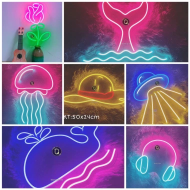 Đèn LED Neon Trang Trí Phòng Ngủ – Kèm Dimmer Chỉnh Sáng và Keo Dán, Giá 180.000₫