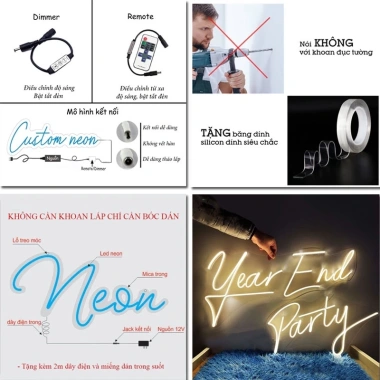 Đèn LED Neon trang trí quán nhậu Quà Tặng Cực Chất, kèm Băng Dính 3m, chỉ 9.000₫