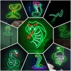 Đèn LED Neon Trang Trí Tết Ất Tỵ Hình Con Rắn Nhiều Mẫu Kèm Nguồn và Miếng Dán Treo Tường