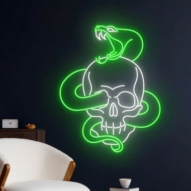 Đèn LED Neon Trang Trí Tết Ất Tỵ Hình Con Rắn Nhiều Mẫu Kèm Nguồn và Miếng Dán Treo Tường