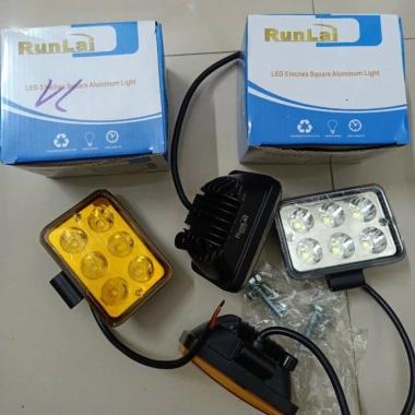 Đèn LED pha 6-8 bóng Runlai, trợ sáng cực sáng cho ô tô, xe máy, ba gác - Giá chỉ 87.203₫