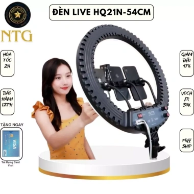 Đèn LED Ring HQ-21N 72W 54cm - 3 kẹp điện thoại 21 inch, giảm giá 374.300 VND