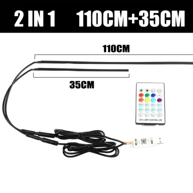 Đèn LED viền taplo dải Acrylic USB 64 màu RGB - 12 chế độ, giá chỉ 110.000₫