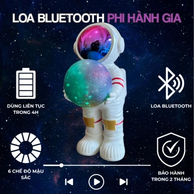 Đèn loa Planet Keeper LIGHTSOUL - Loa Bluetooth phi hành gia, decor bàn làm việc, giảm giá 535.000đ