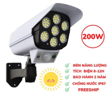 Đèn Năng Lượng Giả Camera Ngoài Trời - Cảm Biến Tự Động, Chống Nước, Điều Khiển Từ Xa, Tiết Kiệm Năng Lượng 2