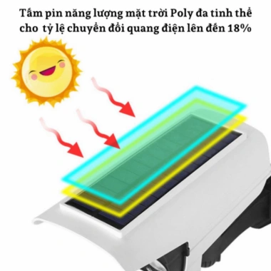 Đèn Năng Lượng Giả Camera Ngoài Trời - Cảm Biến Tự Động, Chống Nước, Điều Khiển Từ Xa, Tiết Kiệm Năng Lượng 6