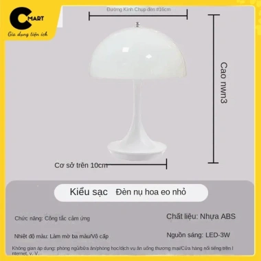 Đèn ngủ bàn CM39 kiểu Hàn Quốc - Đèn đọc sách trang trí, ánh sáng ấm, giá chỉ 155.000₫