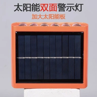 Đèn nhấp nháy năng lượng mặt trời 2 mặt đỏ xanh cảnh báo xe tải ánh sáng mạnh