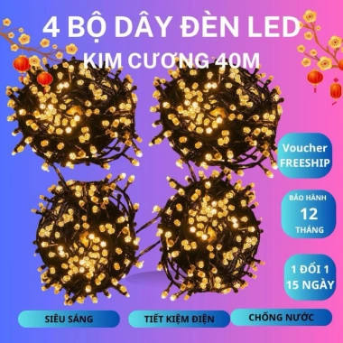 Đèn nháy 40M LED trang trí Giáng sinh, Năm mới - Giá chỉ 79.000 VND, giảm mạnh