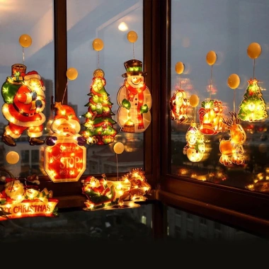 Đèn Trang Trí Noel Đa Hình Treo Cửa Kính - Trang Trí Tường Giáng Sinh, 59.000đ 2