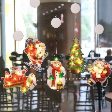 Đèn Trang Trí Noel Đa Hình Treo Cửa Kính - Trang Trí Tường Giáng Sinh, 59.000đ 3
