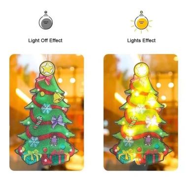 Đèn Trang Trí Noel Đa Hình Treo Cửa Kính - Trang Trí Tường Giáng Sinh, 59.000đ 5