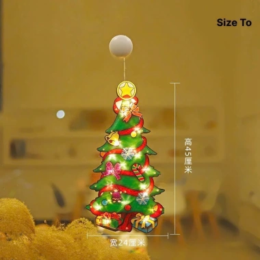 Đèn Trang Trí Noel Đa Hình Treo Cửa Kính - Trang Trí Tường Giáng Sinh, 59.000đ 8