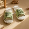 Dép lê vải lanh Mario khủng long cho bé trai – Trong nhà, chống mồ hôi, thoáng mát, 148k 5