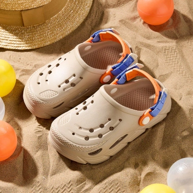 Dép Mario trẻ em màu kaki cross ruy băng, EVA mềm, giá 154.116₫ - giảm giá