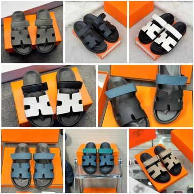 Dép nam chữ H Quảng Châu cao cấp, quai ngang kèm box - Giá chỉ 349.000đ
