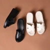 Dép Nữ Đế Xuồng AG18 Da Cao Cấp, Đế PU Siêu Nhẹ 5cm Tăng Cao, Siêu Êm 5