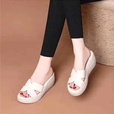 Dép Nữ Đế Xuồng AG18 Da Cao Cấp, Đế PU Siêu Nhẹ 5cm Tăng Cao, Siêu Êm 9 Dép Nữ Đế Xuồng AG18 Da Cao Cấp, Đế PU Siêu Nhẹ 5cm Tăng Cao, Siêu Êm 9