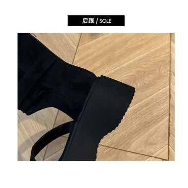 Dép Sandal Tăng Chiều Cao Đế Dày Cho Nữ Mùa Hè 2.025 Kẹp Mũi, Boot Ngắn Khóa Sau 9