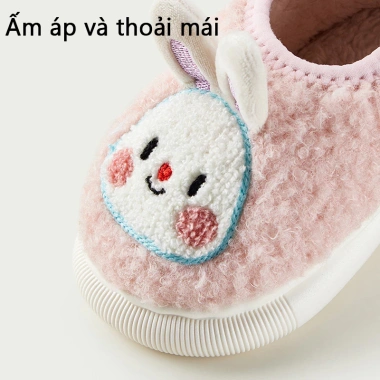 Dép trẻ em mùa đông Mario Gấu ấm áp lông nỉ, giày bé trai, bé gái, kèm túi xách