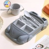 Đĩa ăn hình ô tô MAOYE66SY - Bộ đồ ăn trẻ em tháo rời, sáng tạo, kèm cốc, phù hợp bữa trưa nhà hàng