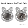 Đĩa ăn nhẹ thép không gỉ 304 Bunny trẻ em - Thiết kế động vật dễ thương, sản xuất Hàn Quốc, giá ưu đãi 323k