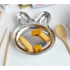Đĩa ăn nhẹ thép không gỉ 304 Bunny trẻ em - Thiết kế động vật dễ thương, sản xuất Hàn Quốc, giá ưu đãi 323k 3