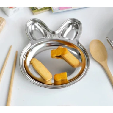 Đĩa ăn nhẹ thép không gỉ 304 Bunny trẻ em - Thiết kế động vật dễ thương, sản xuất Hàn Quốc, giá ưu đãi 323k 3 Đĩa ăn nhẹ thép không gỉ 304 Bunny trẻ em - Thiết kế động vật dễ thương, sản xuất Hàn Quốc, giá ưu đãi 323k 3