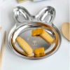 Đĩa ăn nhẹ thép không gỉ 304 Bunny trẻ em - Thiết kế động vật dễ thương, sản xuất Hàn Quốc, giá ưu đãi 323k 7