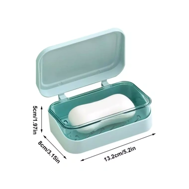 Đĩa Xà Phòng Nắp Lật Top, Giá Đỡ Kệ, Hộp Đựng Thoát Nước, Giá chỉ 45.100₫ 5