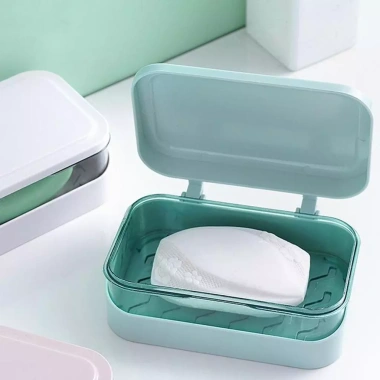 Đĩa Xà Phòng Nắp Lật Top, Giá Đỡ Kệ, Hộp Đựng Thoát Nước, Giá chỉ 45.100₫ 7