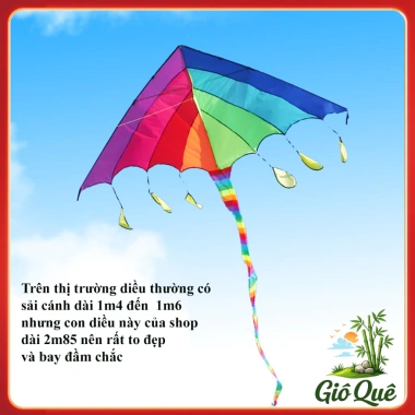 Diều Cầu Vồng Kích Thước Lớn 2m85 - Bay Siêu Đầm, Chịu Gió To - Giá 120k Giảm 20%